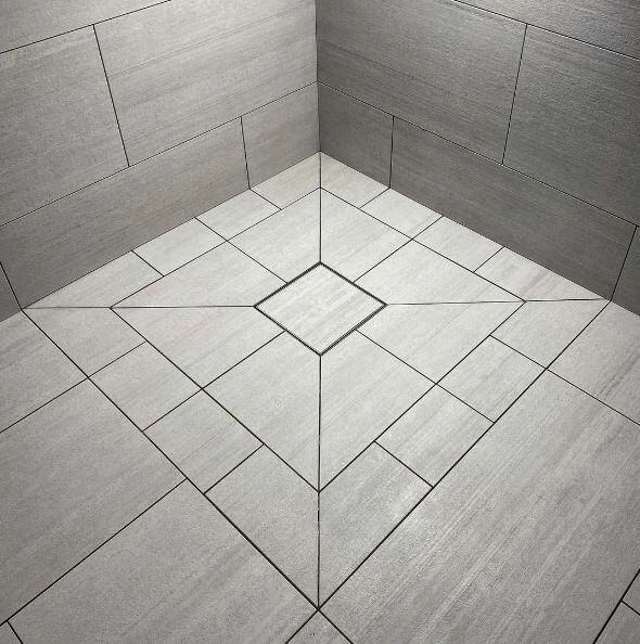 Neat tiling work